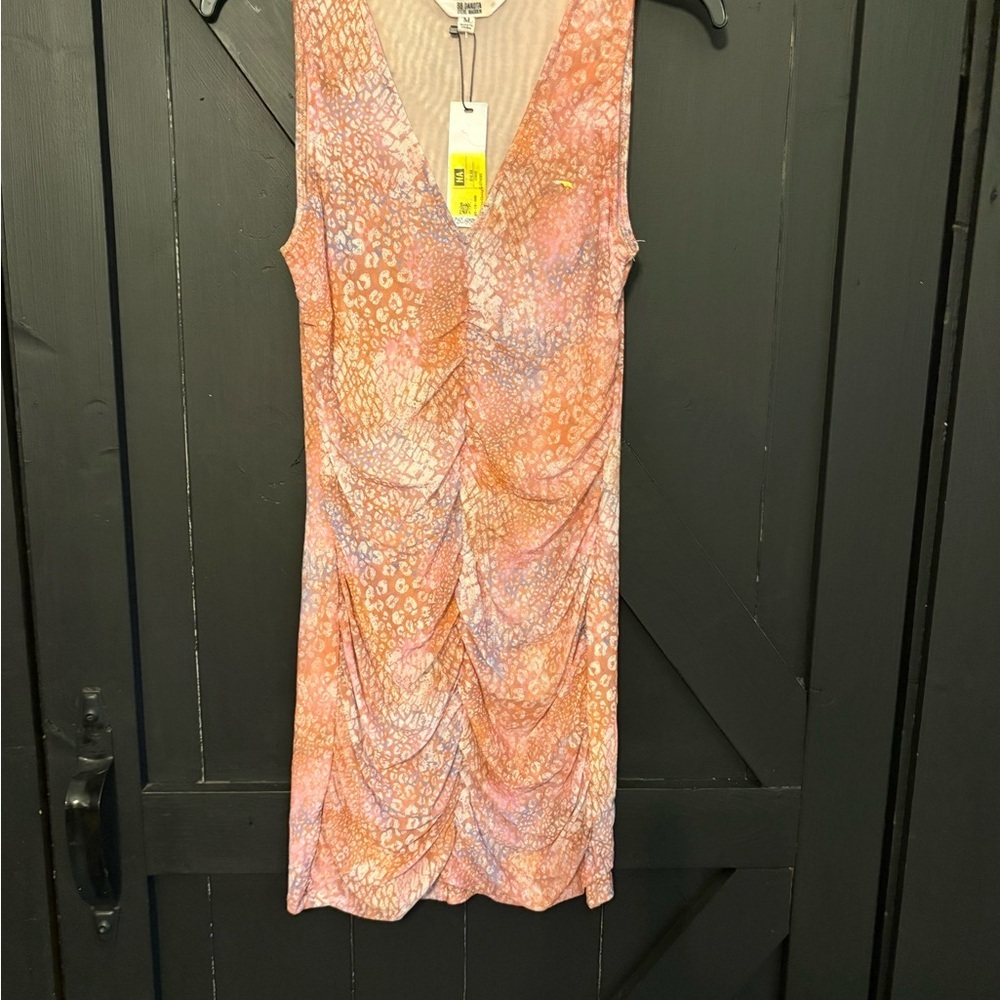BB Dakota by Steve Madden Vibrant Orange and Pink Dress
